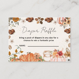 Carte D'accompagnement Tirage de couche Café Citrouille d'automne