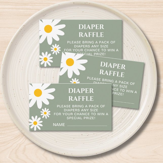 Carte D'accompagnement Tirage de couche Daisy Sage Vert (Créateur téléchargé)