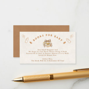 Carte D'accompagnement Tirage de couche douce Baby Shower Livres pour béb