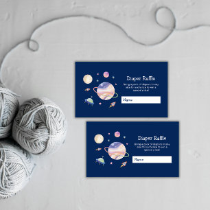 Carte D'accompagnement Tirage de couche espace galaxie bleu nuit Baby Sho