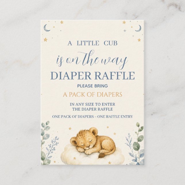 Carte D'accompagnement Tirage de couche Little Cub (Devant)