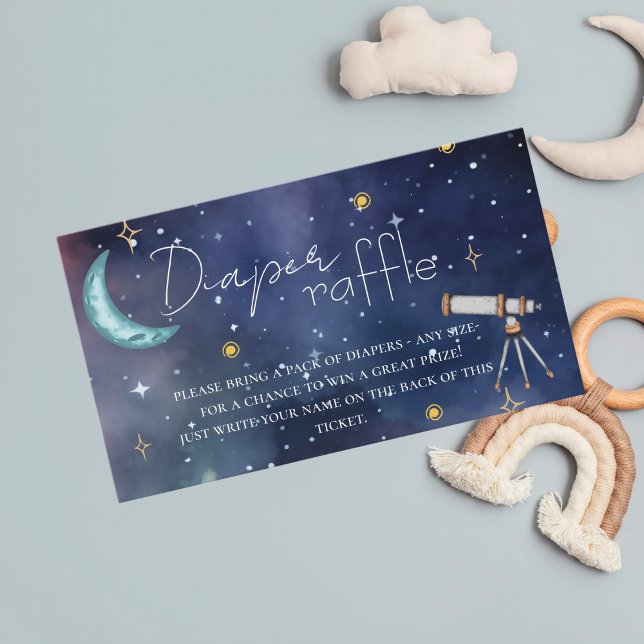 Carte D'accompagnement Tirage de couche Moderne Céleste Lune & Étoiles (Créateur téléchargé)