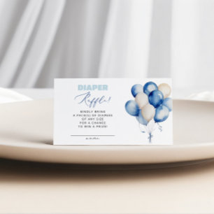 Carte D'accompagnement Tirage de couche ours ballon bleu Garçon Baby Show
