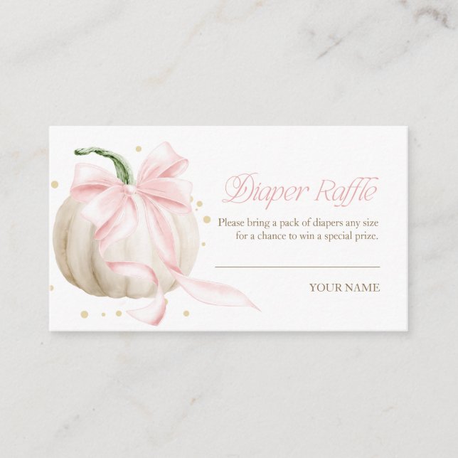 Carte D'accompagnement Tirage de couche Petit Citrouille Rose (Devant)