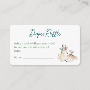 Carte D'accompagnement Tirage de couche pour Baby Shower en forêt avec de