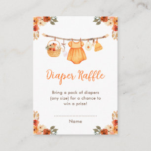 Carte D'accompagnement Tirage de couche pour Baby Shower Fille avec vêtem