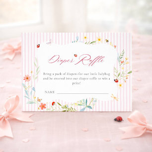 Carte D'accompagnement Tirage de couche pour Baby Shower Jardin Floral de