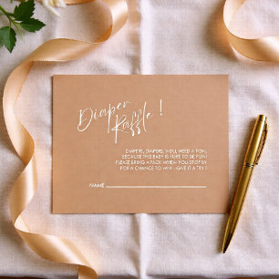 Carte D'accompagnement Tirage de couche pour Baby Shower Moderne Neutre