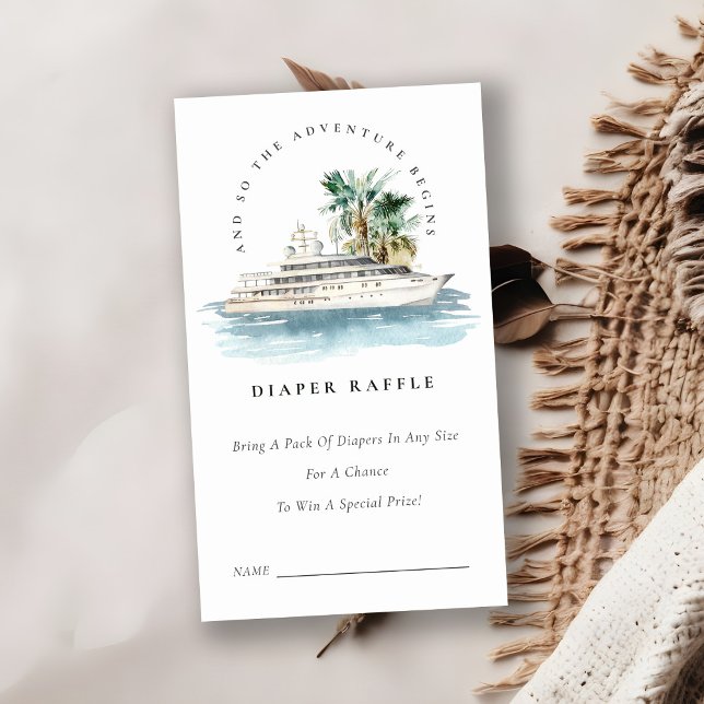 Carte D'accompagnement Tirage de couche pour bébé Cruise Palm Seascape Ba (Créateur téléchargé)