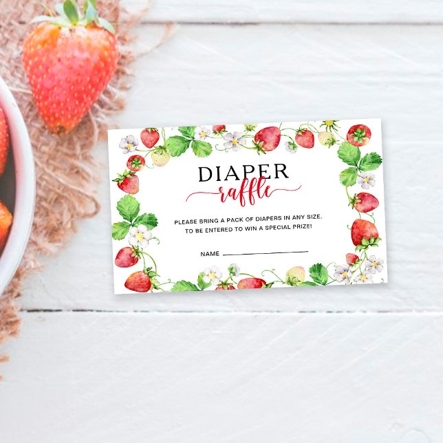 Carte D'accompagnement Tirage de couche pour bébé fraise (Créateur téléchargé)