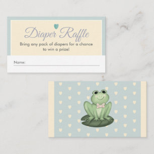 Carte D'accompagnement Tirage de couche pour bébé grenouille crème bleu f