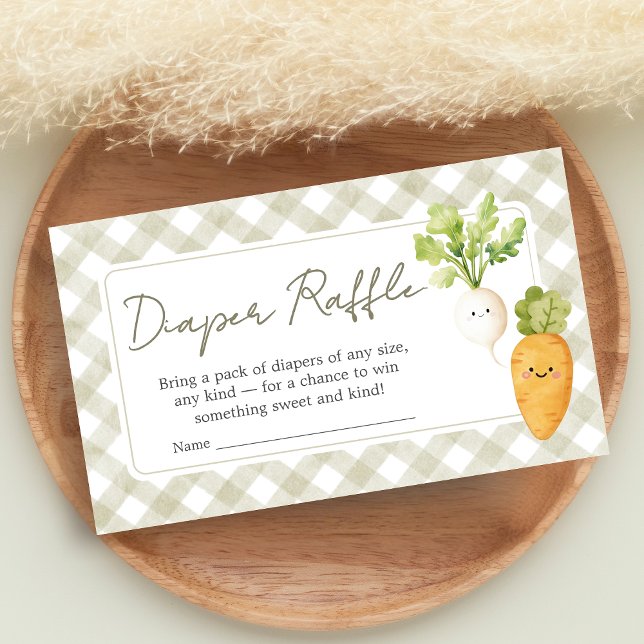 Carte D'accompagnement Tirage de couche pour bébé shower Local grown (Locally Grown Baby Shower Diaper Raffle)