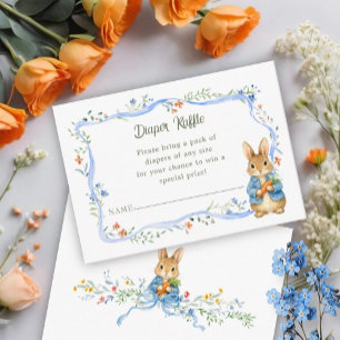 Carte D'accompagnement Tirage de couche pour garçon avec lapin mignon et 