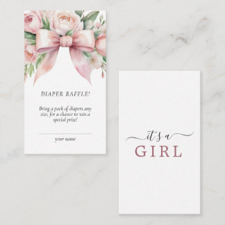 Carte D'accompagnement Tirage de couche romantique florale rose pâle