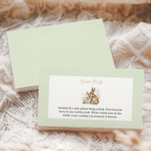 Carte D'accompagnement Tirage de couche vintage Bunny Green Gingham