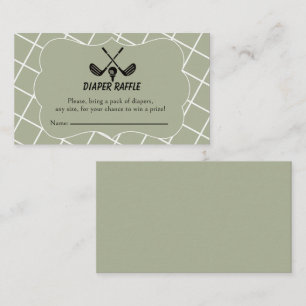 Carte D'accompagnement Tirage de couches Baby Shower Country Club Golf Pr