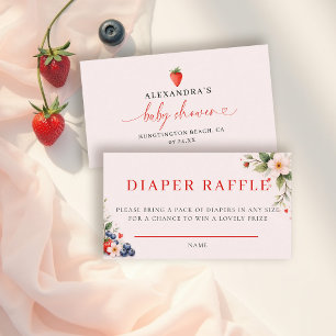 Carte D'accompagnement Tirage de Couches Bébé Botanique Sucré aux Fruits