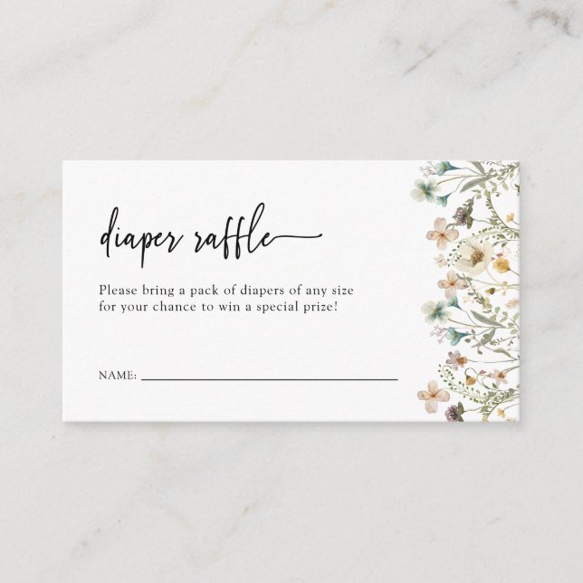 Carte D'accompagnement Tirage de Couches Florales (Devant)
