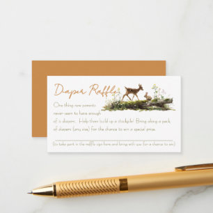 Carte D'accompagnement Tirage de Couches pour Animaux de la Forêt Baby Sh