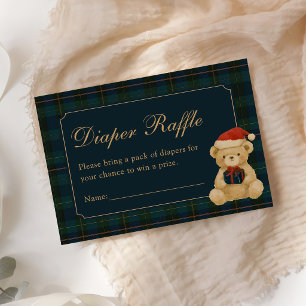 Carte D'accompagnement Tirelire en forme d'ours pour Baby Shower de Noël