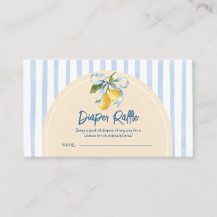 Carte D'accompagnement Tirez une jolie petite Diaper Raffle Citron Citrus