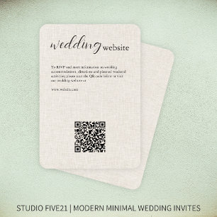 Carte D'accompagnement Tissu ・ Élégant Mariage moderne