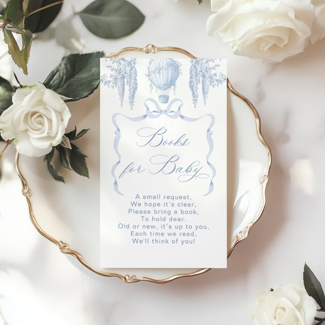 Carte D'accompagnement Toile ballon à air chaud arc Livres pour billet bé (Créateur téléchargé)