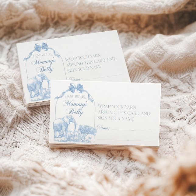 Carte D'accompagnement TOILE Bleu Safari animal bébé garçon douche (Créateur téléchargé)