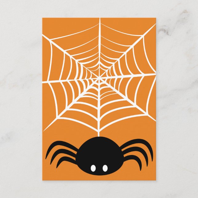 Carte D'accompagnement Toile d'araignée Halloween (Devant)