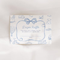 Toile de Jouy Blue Bow Chinoiserie Déchets Raffle