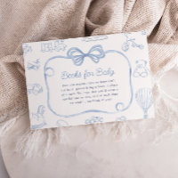 Toile de Jouy Blue Bow Chinoiserie Livres pour béb