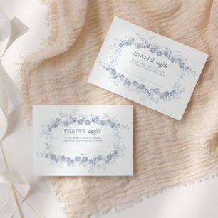 Carte D'accompagnement Toile de Jouy Blue Chinoiserie Déchets Raffle