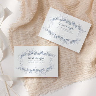 Carte D'accompagnement Toile de Jouy Blue Chinoiserie Déchets Raffle