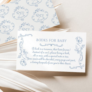 Carte D'accompagnement Toile de jouy rocking horse vintage Livres pour bé