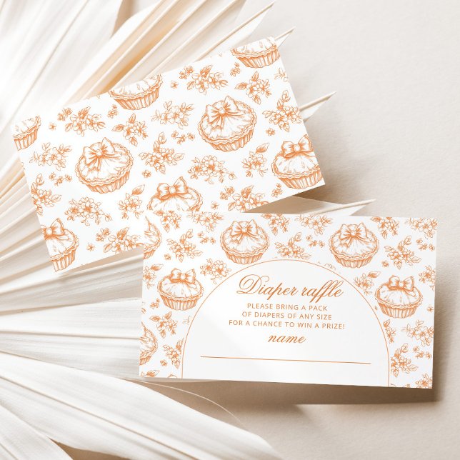 Carte D'accompagnement Toile Little Cutie Pie Diaper Arche de tombole (Créateur téléchargé)