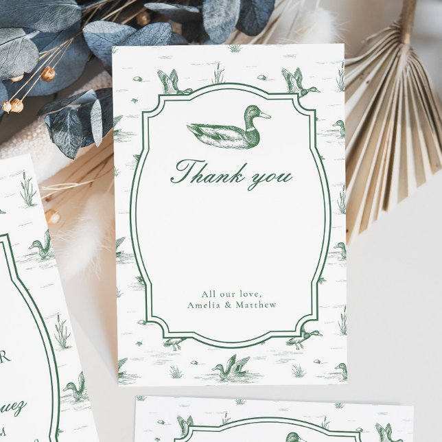 Carte D'accompagnement Toile Mallard Duck Gender Neutral Baby Shower (Créateur téléchargé)