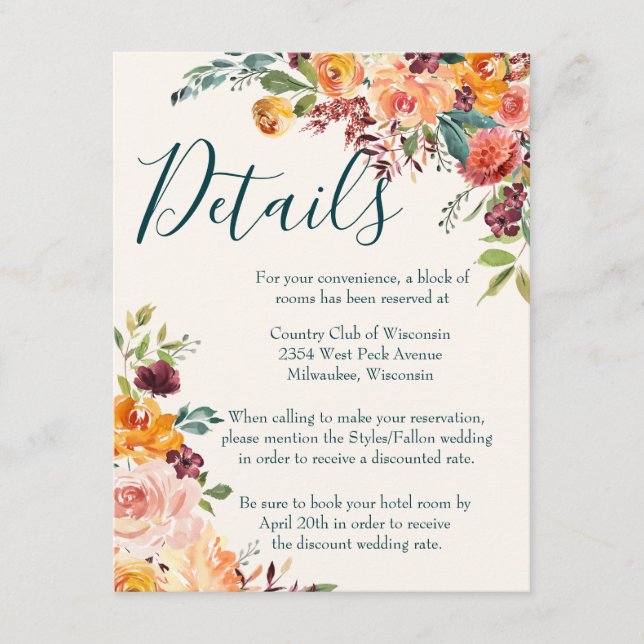 Carte D'accompagnement Tomber amoureux (Devant)