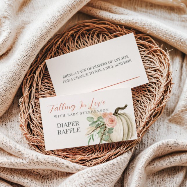 Carte D'accompagnement Tomber Amoureux Avec Bébé Autumn Diaper Raffle (Créateur téléchargé)