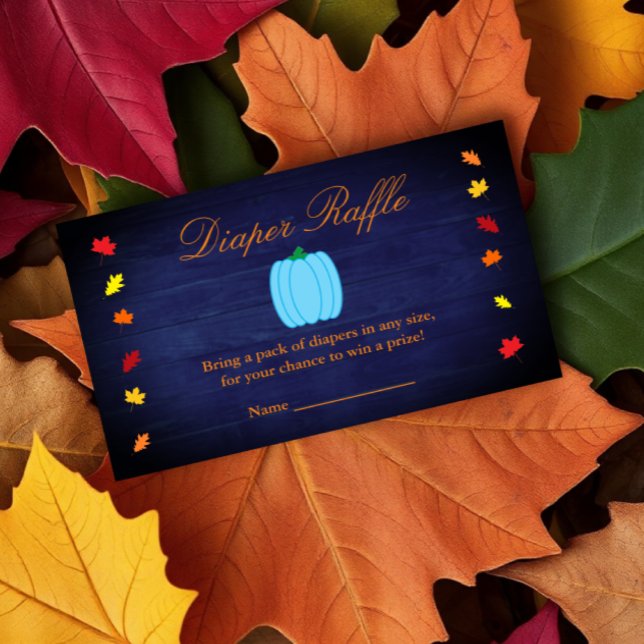 Carte D'accompagnement Tomber dans l'amour Citrouille Baby shower Déchets (Créateur téléchargé)