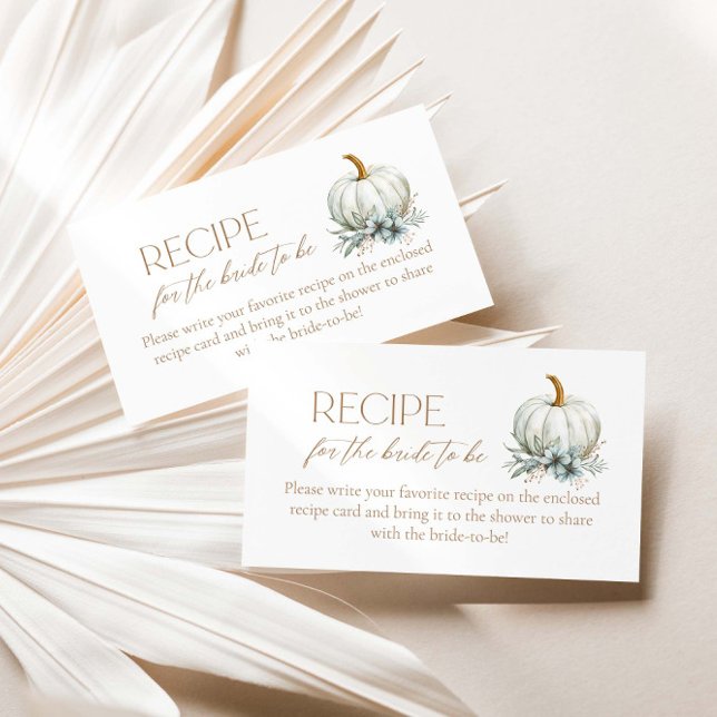 Carte D'accompagnement Tomber dans l'amour Recette pour la mariée d'être (Créateur téléchargé)