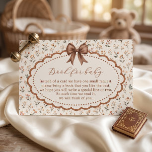 Carte D'accompagnement Tombez Amoureux Baby Shower Fleurs à Ruban 