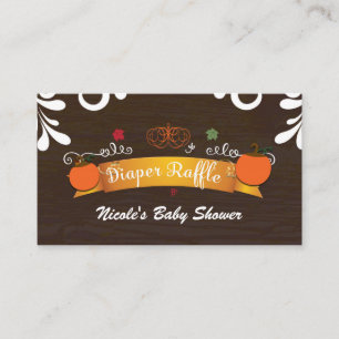 Carte D'accompagnement Tombez amoureux Citrouilles Feuilles & Bois Tombol
