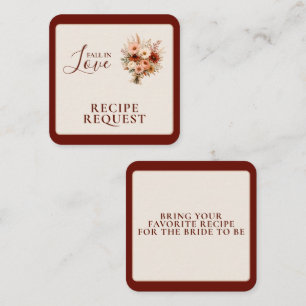 Carte D'accompagnement Tombez Amoureux Fleur Sauvage Floral Boho Enterrem