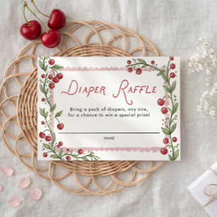 Carte D'accompagnement Tombola Couches Cerise 