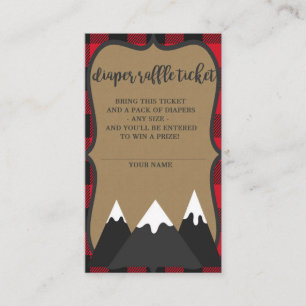 Carte D'accompagnement Tombola de couche-culotte de baby shower de