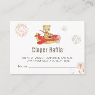 Carte D'accompagnement Tombola de couche-culotte de feux d'artifice