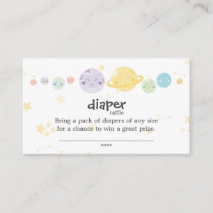 Carte D'accompagnement Tombola mignonne de couche-culotte de baby shower
