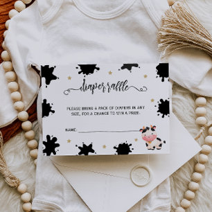 Carte D'accompagnement tombole de la couche d'aquarelle de vache