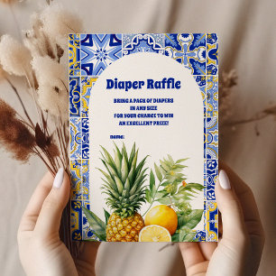 Carte D'accompagnement tomettes italiennes citron baby shower diapper raf