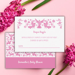 Carte D'accompagnement tomi rose baby shower tomie tombole tombole